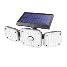 STARYNITE 3 heads 112 leds outdoor wall mount solar security sensor flood light rotatable